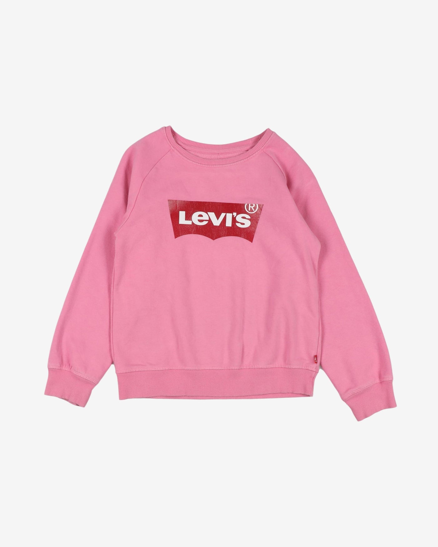 Levis pink red batwing logo printed sweatshirt - xs