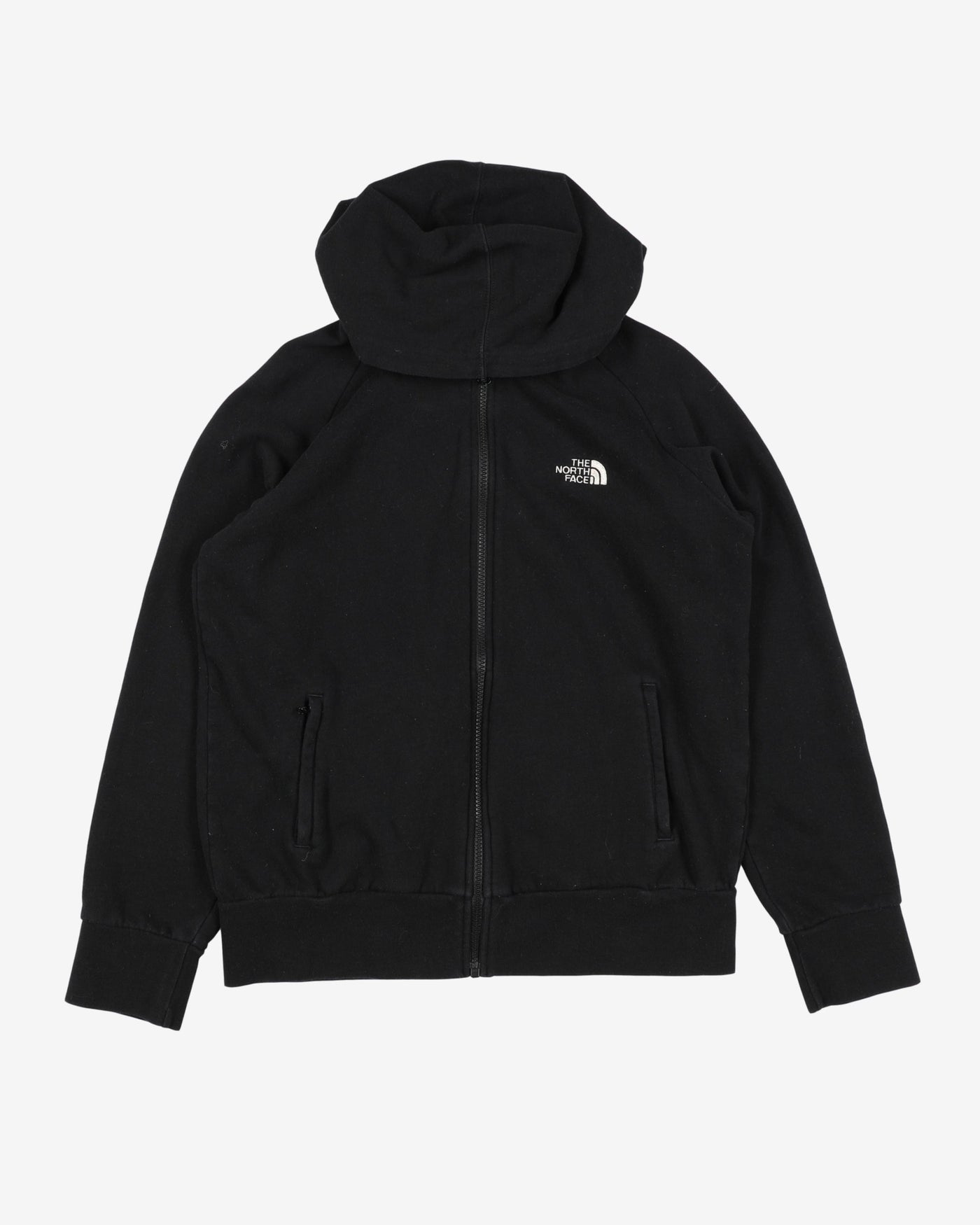north face black embroidered logo hoodie m Rokit