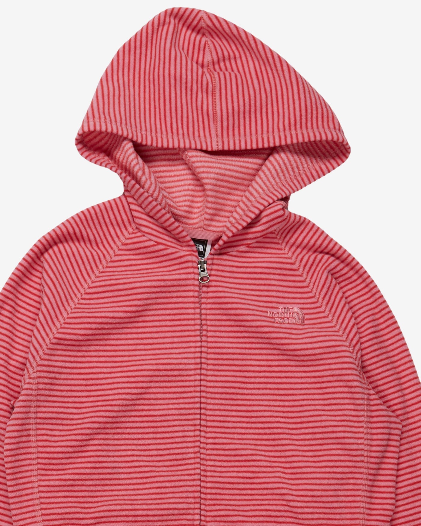 north face red pink striped fleece - Youth XL