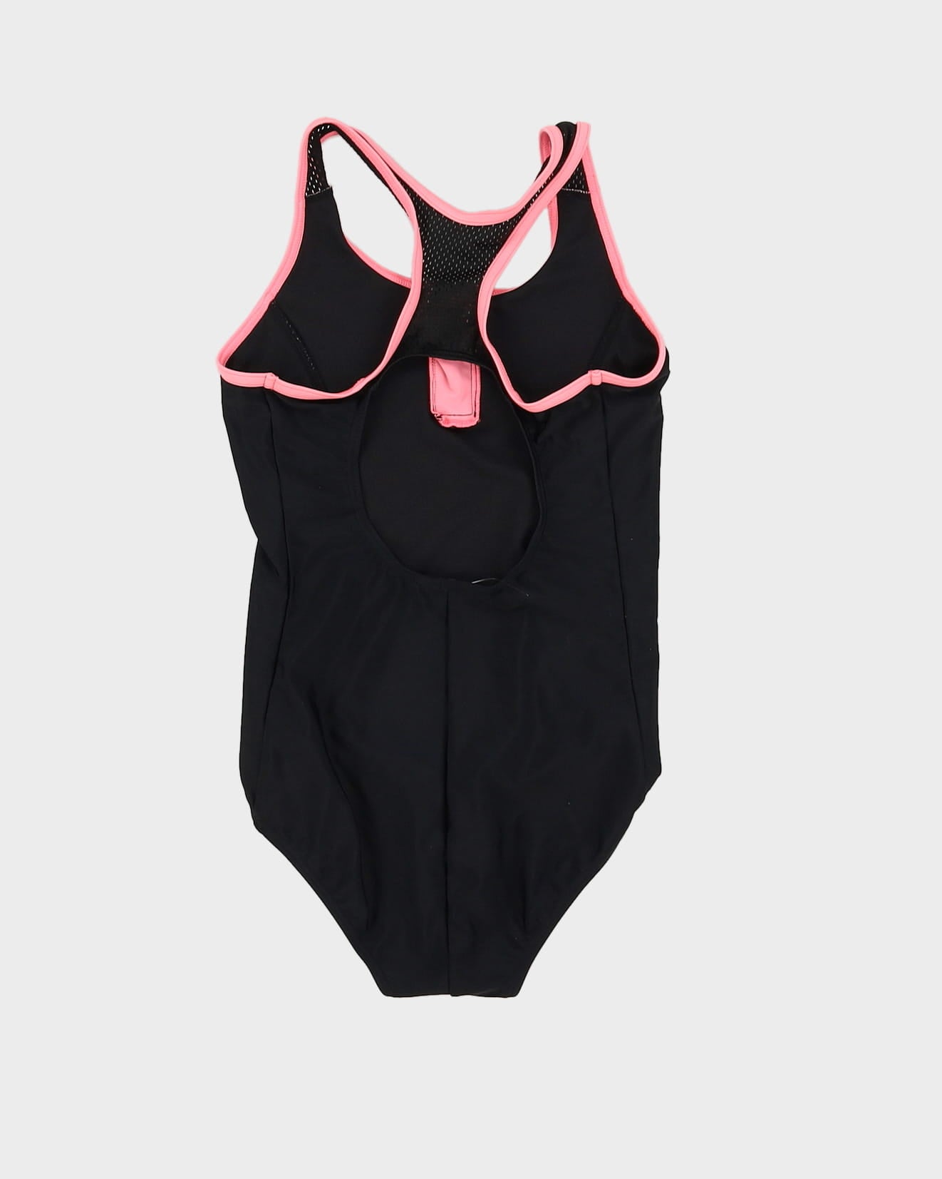 00s Y2K Black And Pink Patterned Swimsuit - XS