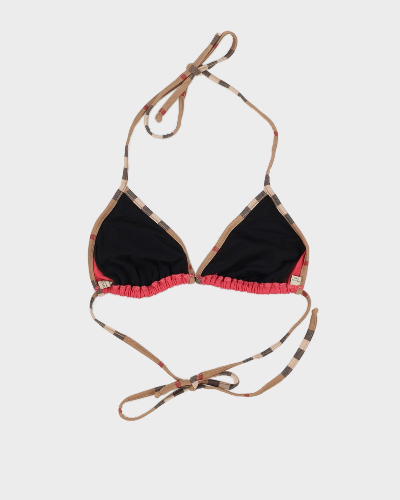 Burberry London Nova Check Bikini Top - L