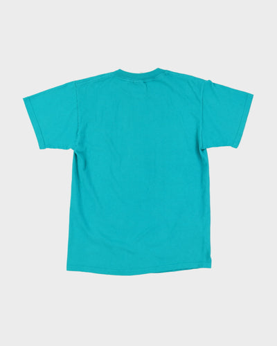 1990s Green Alaska Floral T-Shirt - S