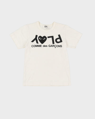 Comme Des Garcons Play White Baby Fit T-Shirt - S