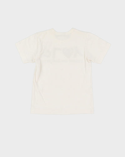 Comme Des Garcons Play White Baby Fit T-Shirt - S