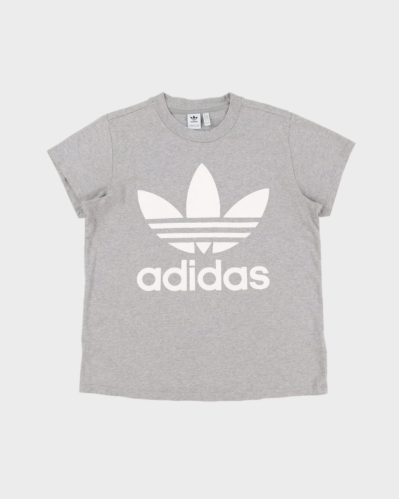Adidas Oversized Grey Logo T-Shirt - M