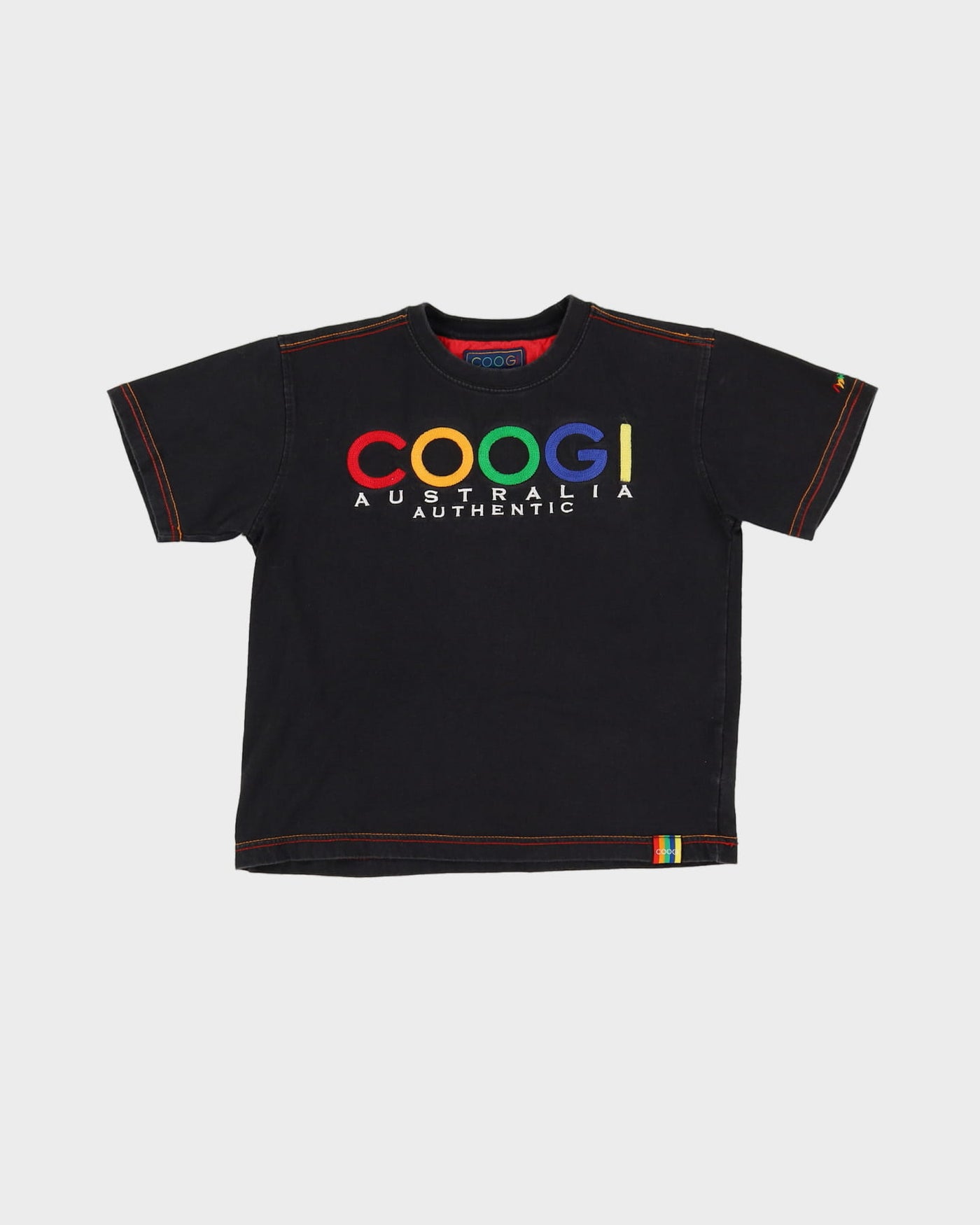 90s Coogi Contrast Stitch Cropped T-Shirt - XS