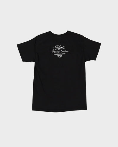 Vintage 90s Harley Davidson Old School Rules Black Baby Fit T-Shirt - L
