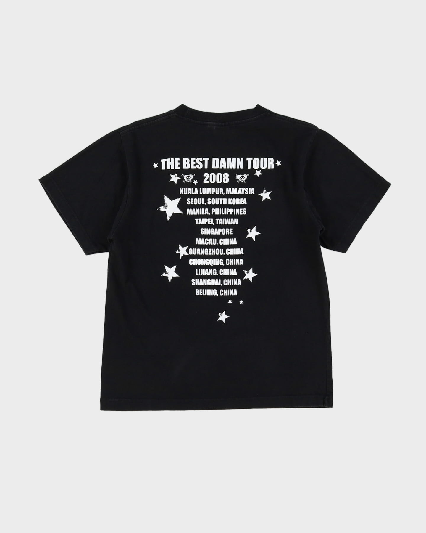 Y2K 2008 Avril Lavigne The Best Damn Tour Black Graphic Band T-Shirt - S