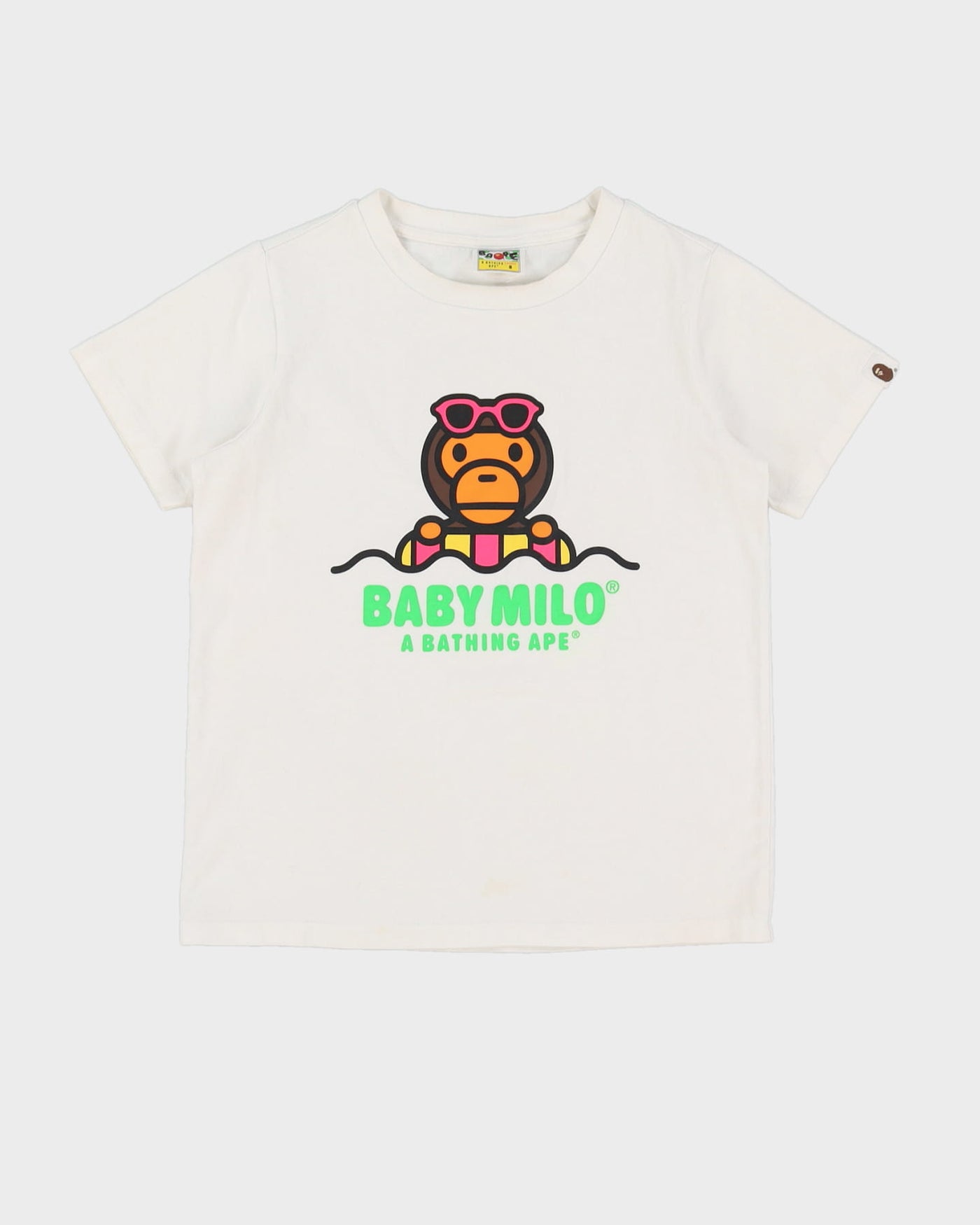 Bape Baby Milo Swimming White Graphic T-Shirt - S
