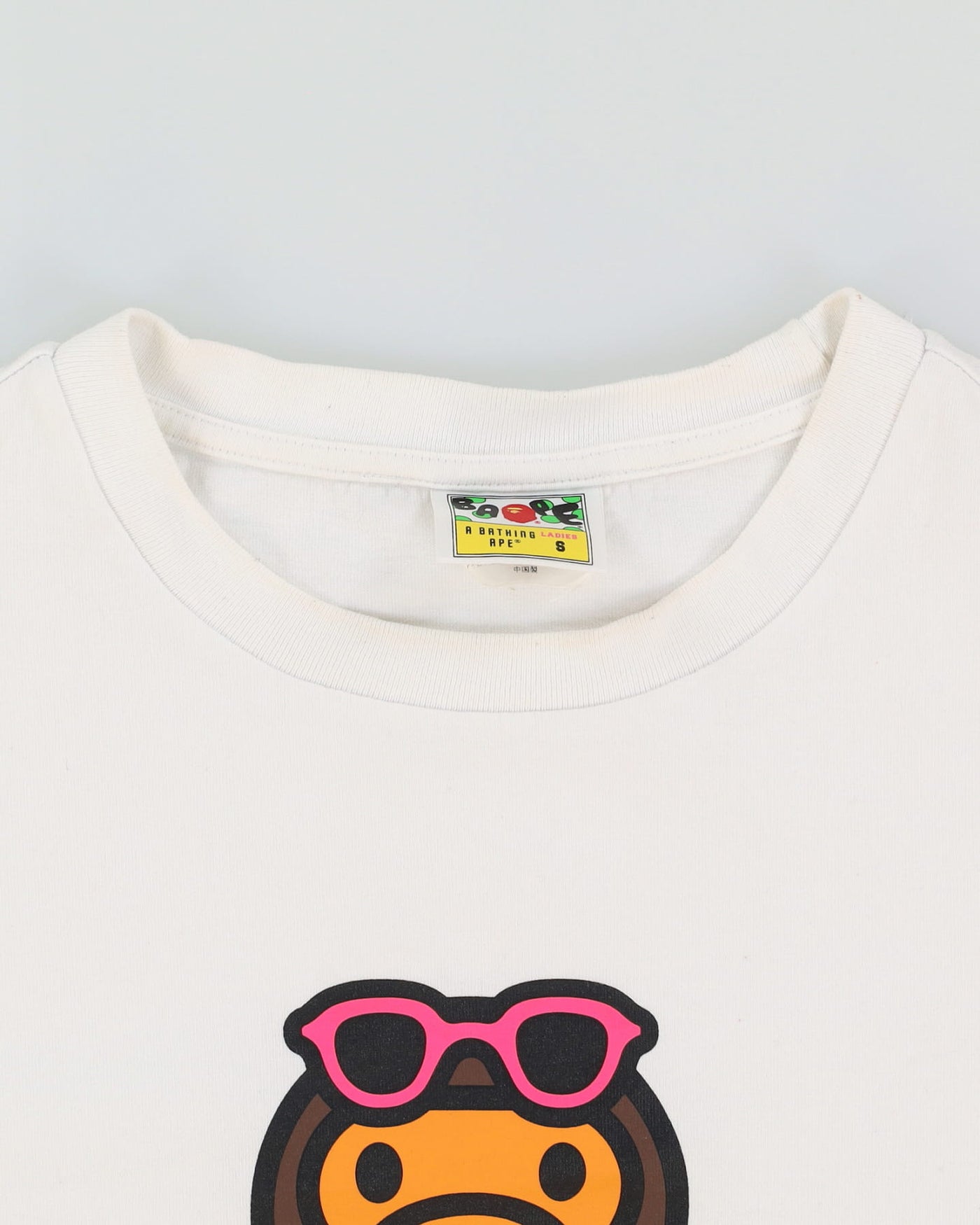 Bape Baby Milo Swimming White Graphic T-Shirt - S