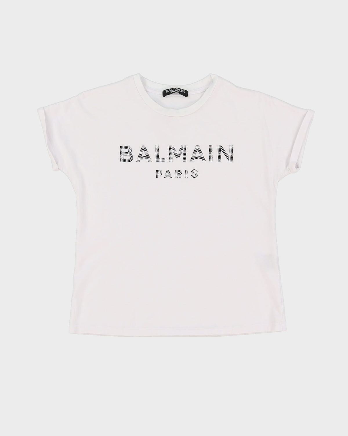 Balmain Y2K Style Baby Fit White T-Shirt - S
