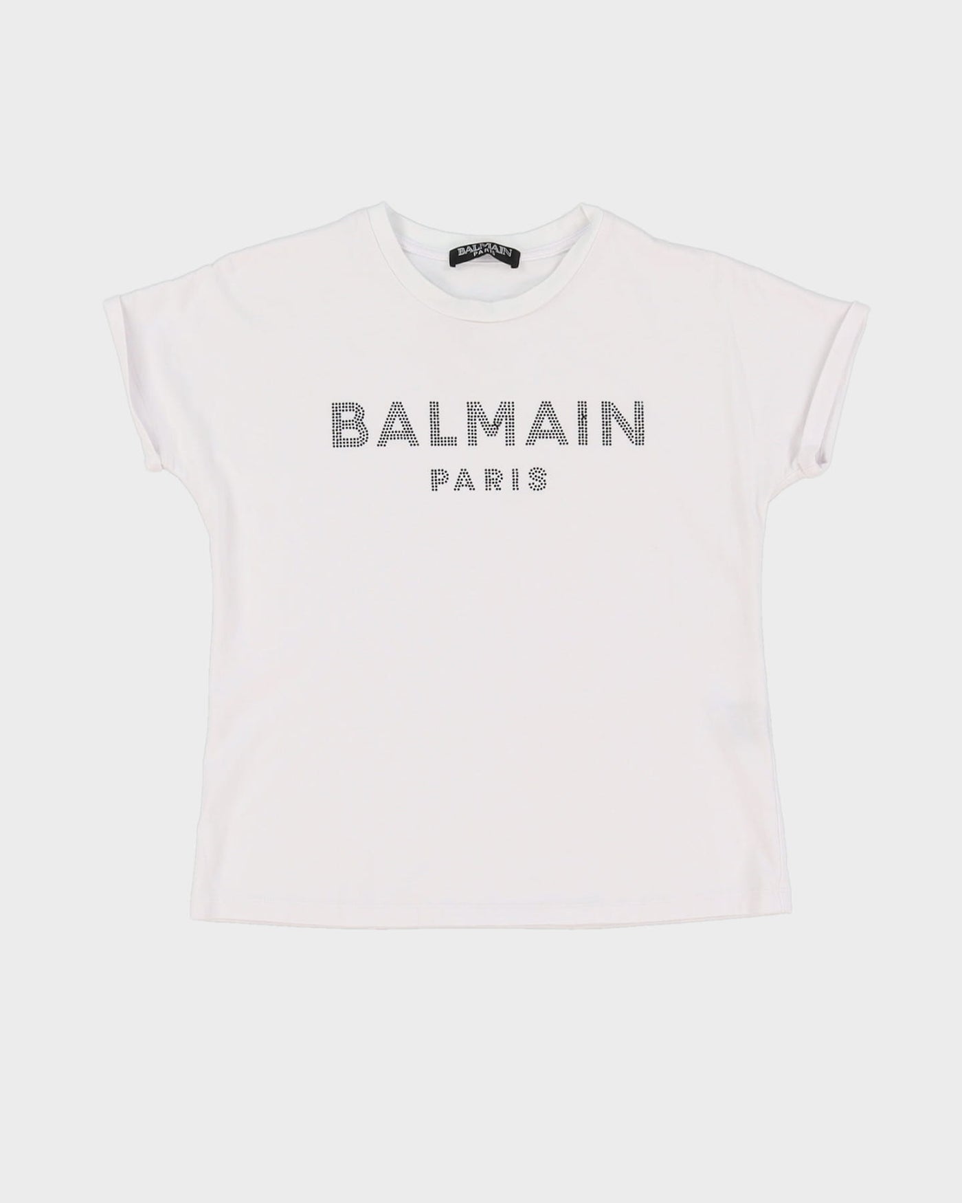 Balmain Y2K Style Baby Fit White T-Shirt - S