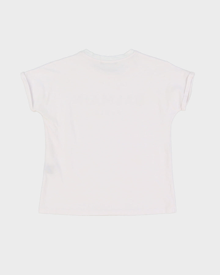 Balmain Y2K Style Baby Fit White T-Shirt - S