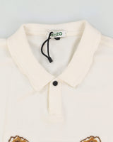 Kenzo Lion Logo White Polo Shirt - L