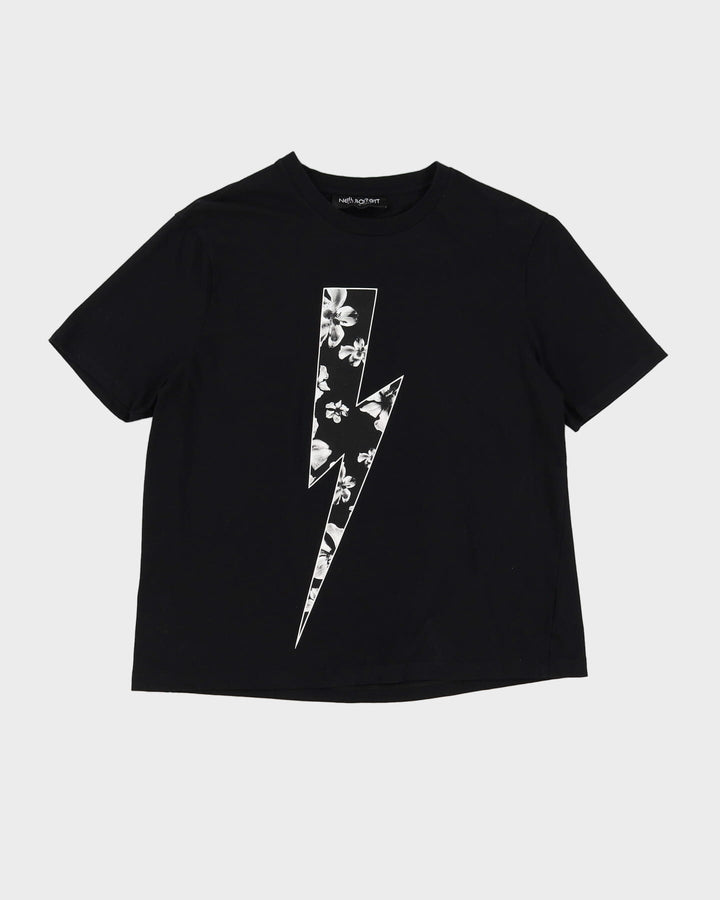Neil Barrett Black Lightning Bolt T-Shirt - XL