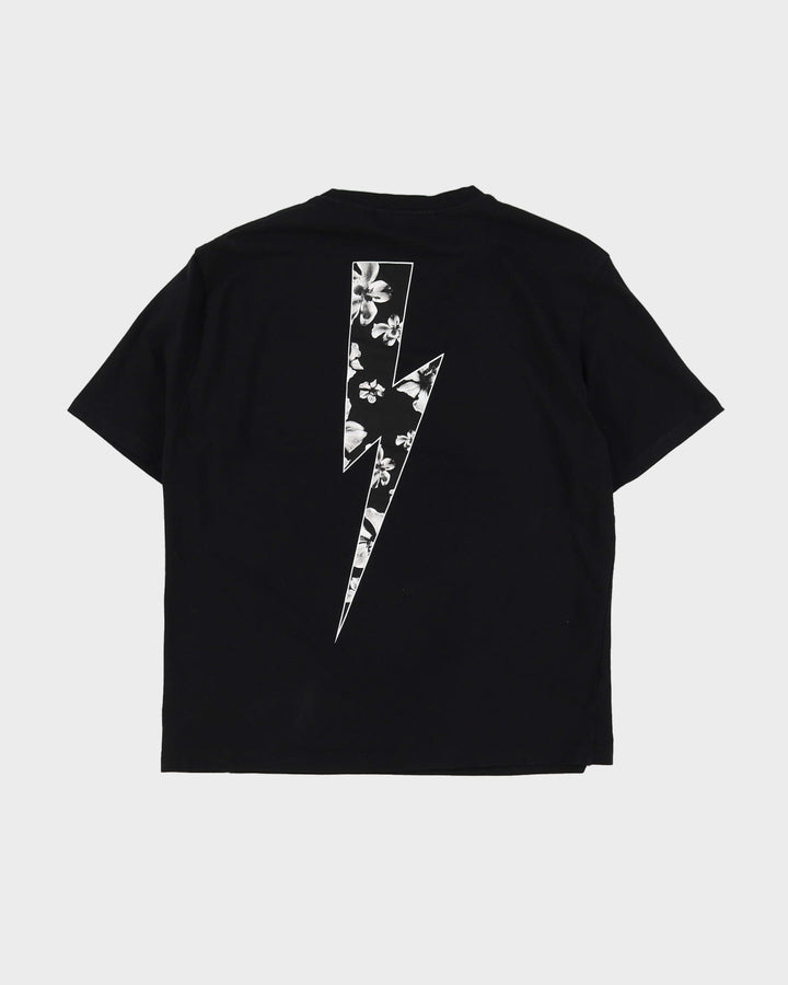 Neil Barrett Black Lightning Bolt T-Shirt - XL