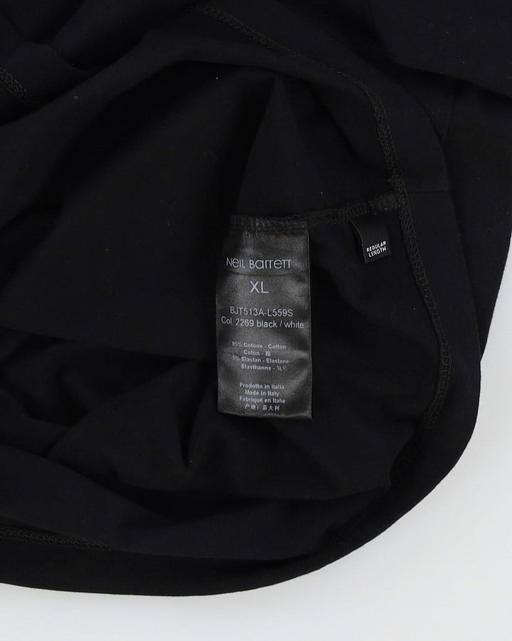 Neil Barrett Black Lightning Bolt T-Shirt - XL