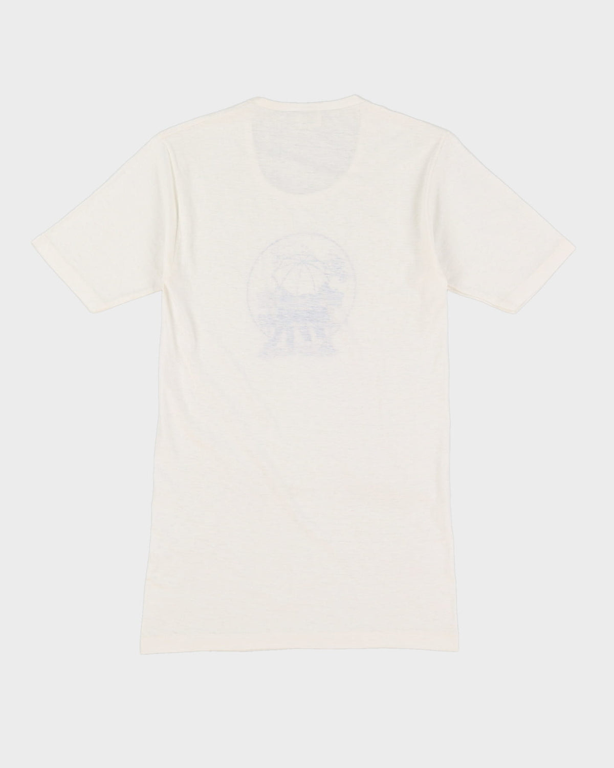 Vintage 70s Wrangler Print White Single Stitch Graphic T-Shirt - S