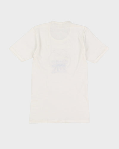 Vintage 70s Wrangler Print White Single Stitch Graphic T-Shirt - S