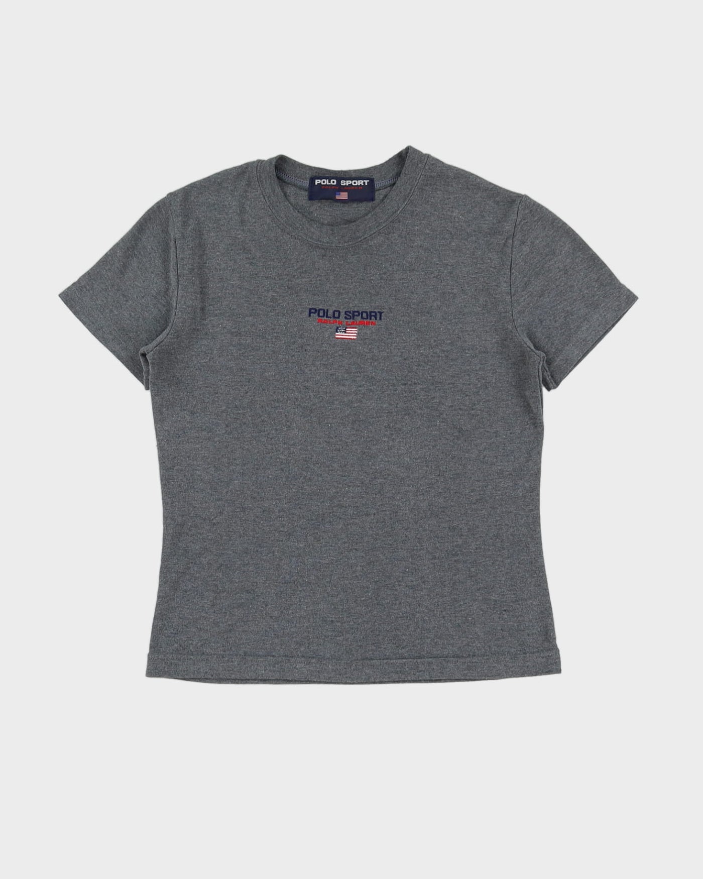 Vintage 90s Polo Sport Embroidered Grey Baby Fit T-Shirt - S