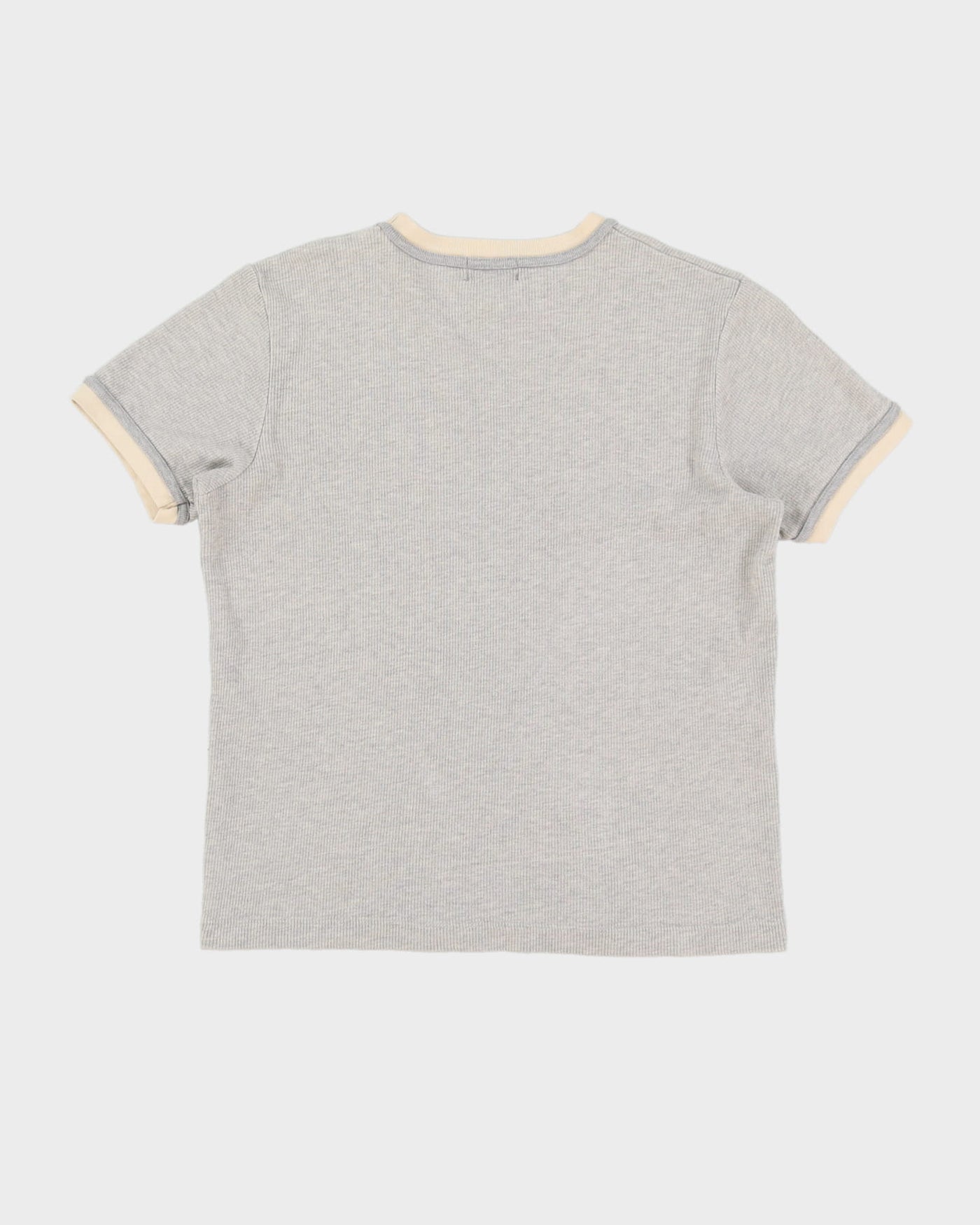 Vintage 90s Polo Jeans Co. Grey Waffle T-Shirt - L