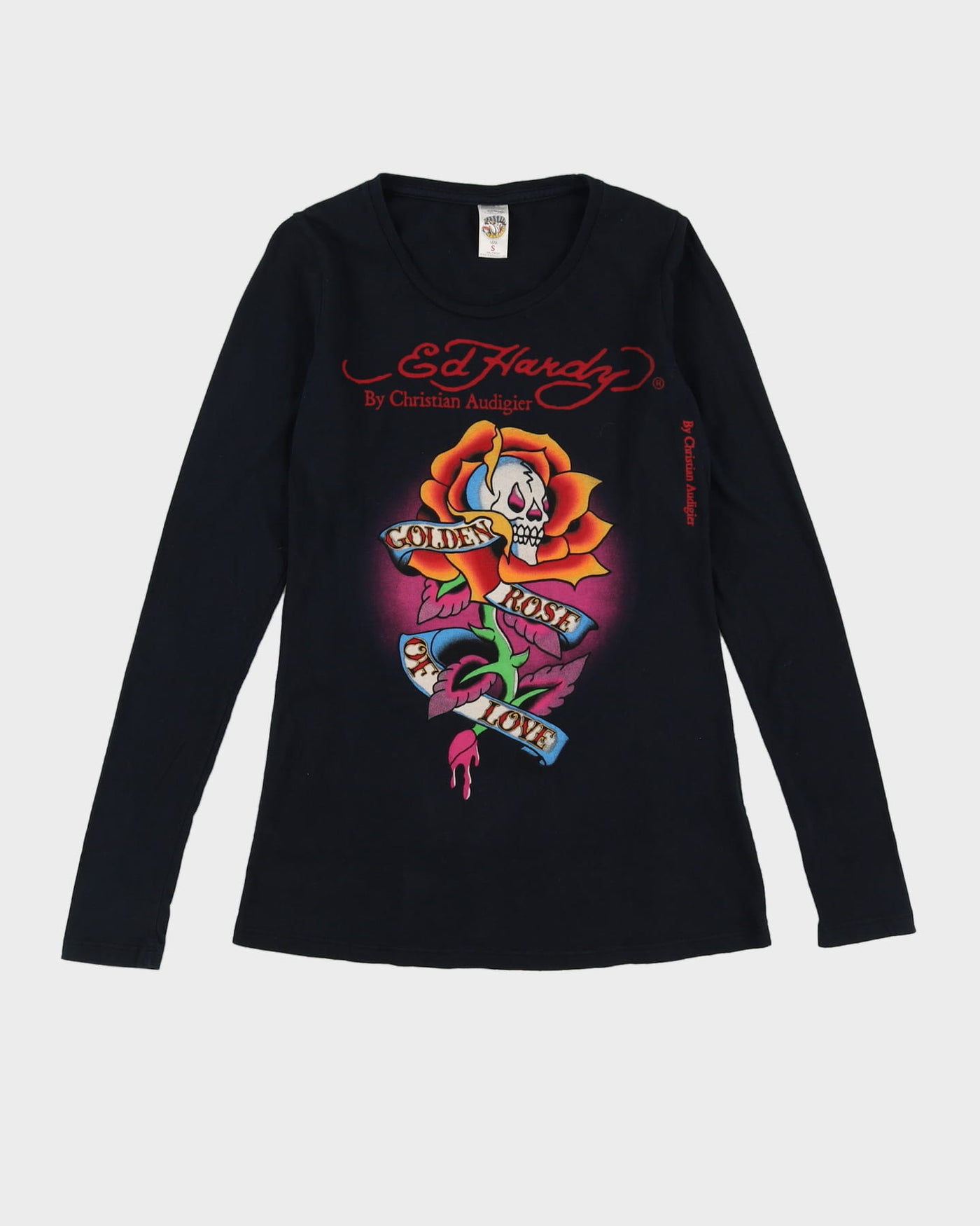 00s Y2K Ed Hardy Black Long Sleeve T-Shirt - S