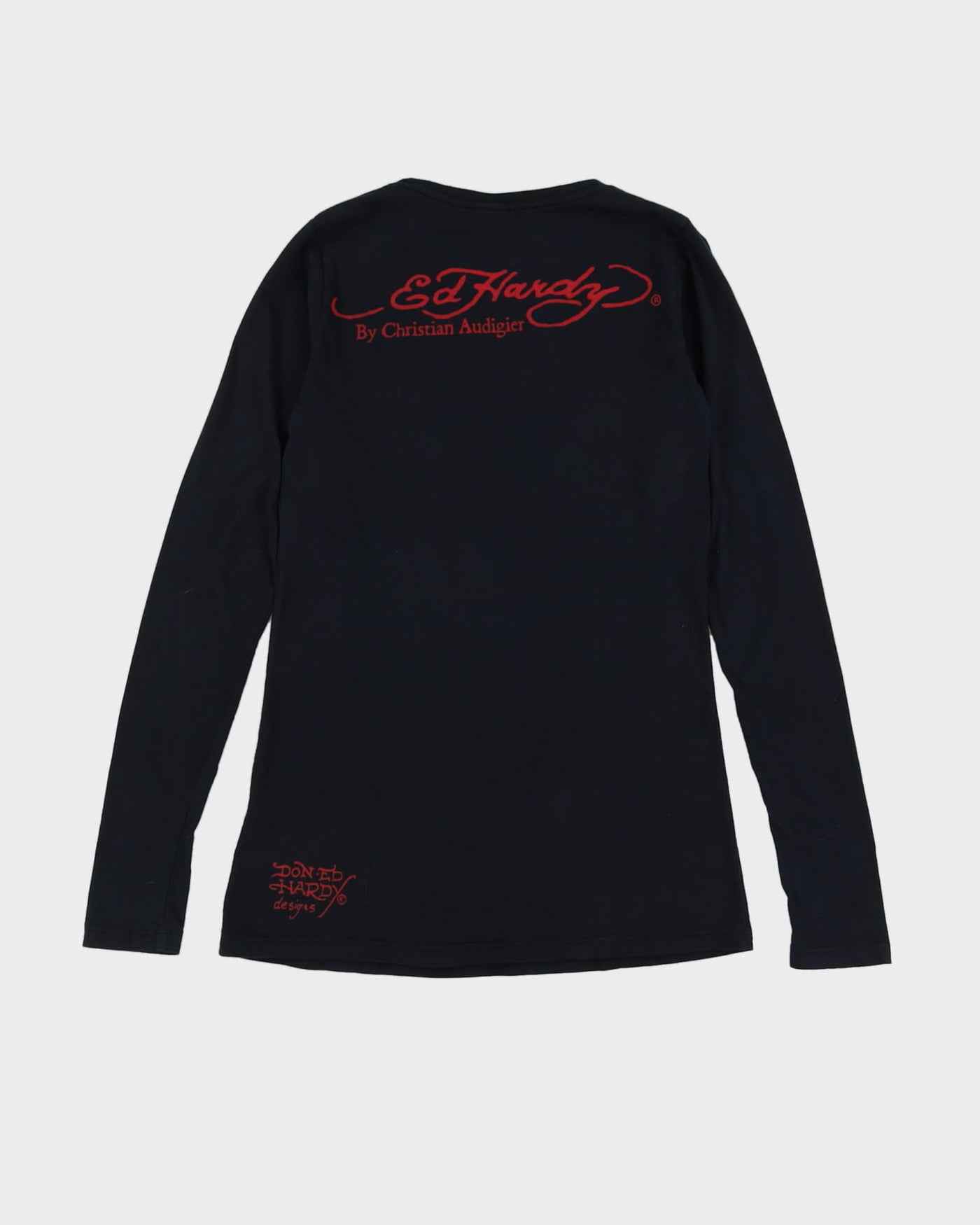 00s Y2K Ed Hardy Black Long Sleeve T-Shirt - S