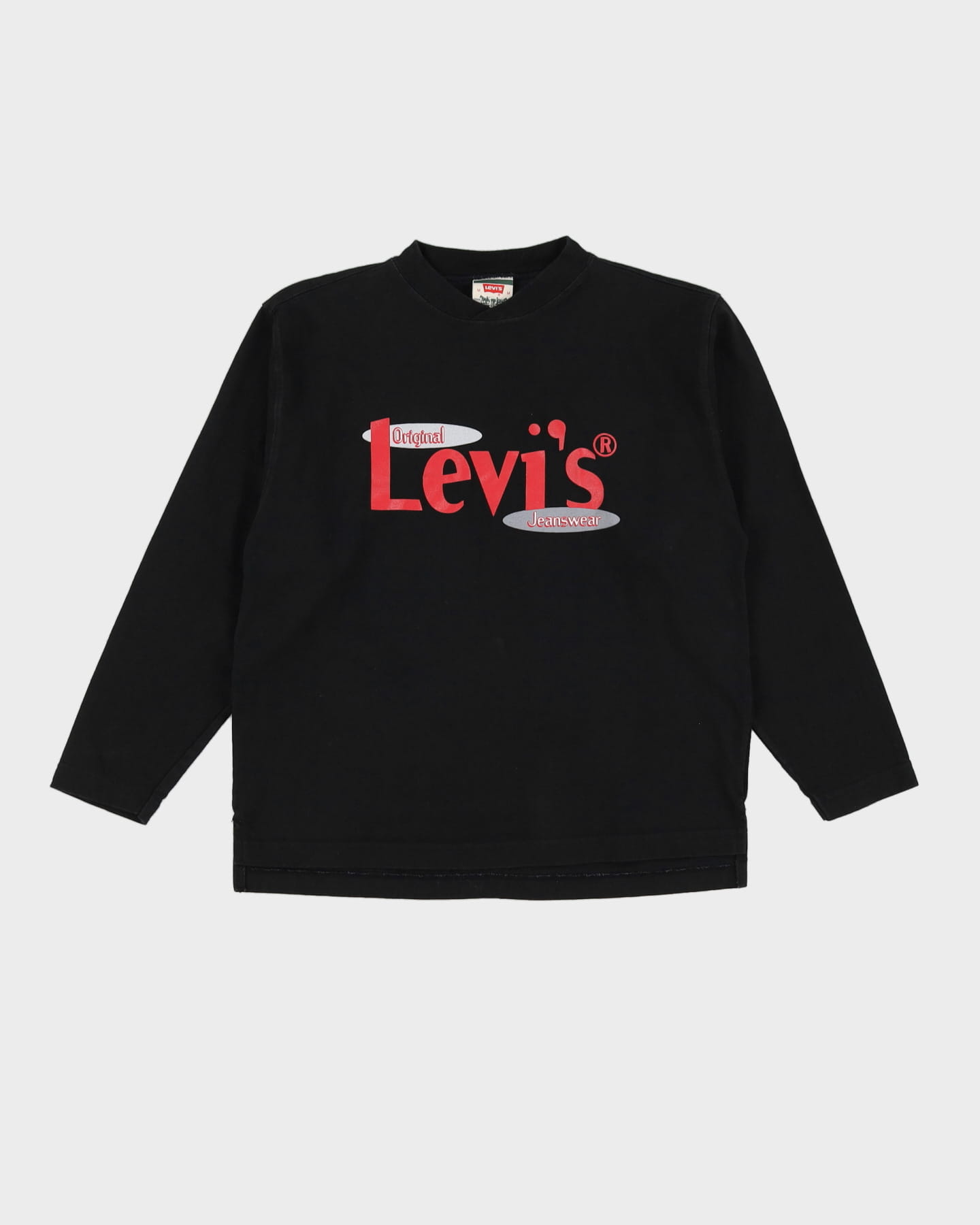 Vintage 90s Levi's Original Jeanswear Long Sleeve Black T-Shirt - M