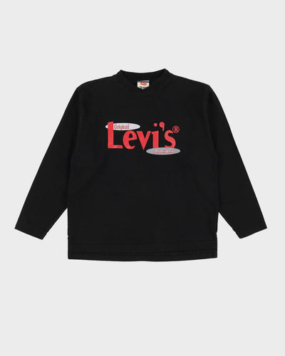 Vintage 90s Levi's Original Jeanswear Long Sleeve Black T-Shirt - M