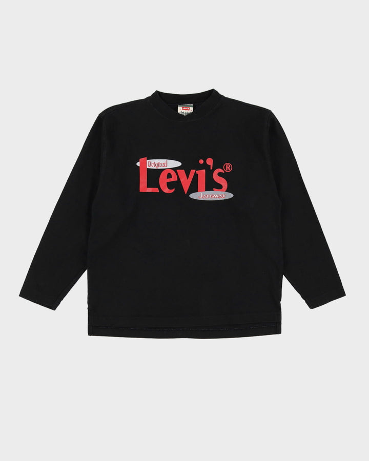 Vintage 90s Levi's Original Jeanswear Long Sleeve Black T-Shirt - M