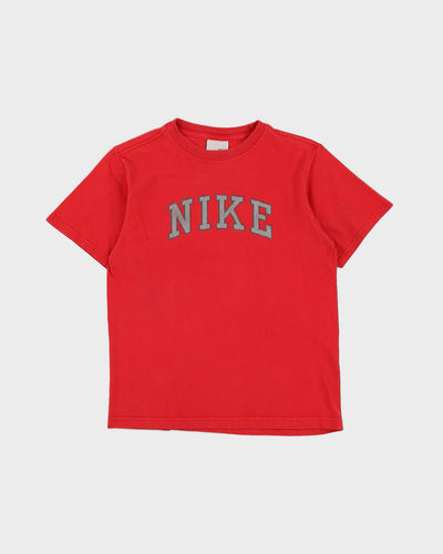 00s Y2K Nike With Big Logo Red T-Shirt - M