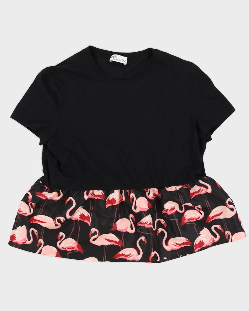 Red By Valentino Flamingo Peplum T-Shirt - M