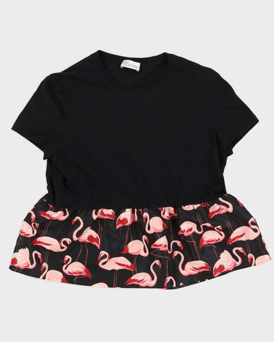 Red By Valentino Flamingo Peplum T-Shirt - M