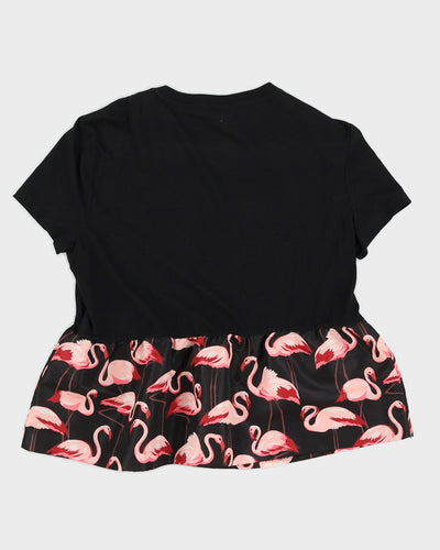 Red By Valentino Flamingo Peplum T-Shirt - M