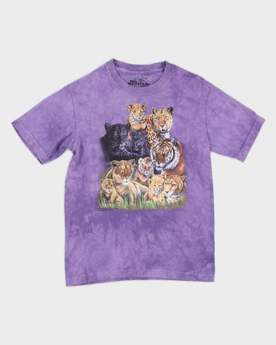 Y2K 00s The Mountain Purple Tiger Baby Tee - S/M