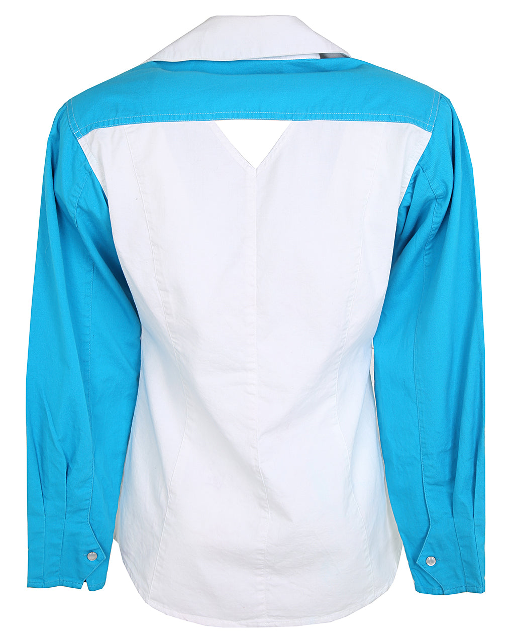 Wrangler Silver Lake Blue and White Ladies Western Shirt - M