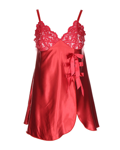 Y2K Red With Lace Detail Sleeveless Camisole Top - S
