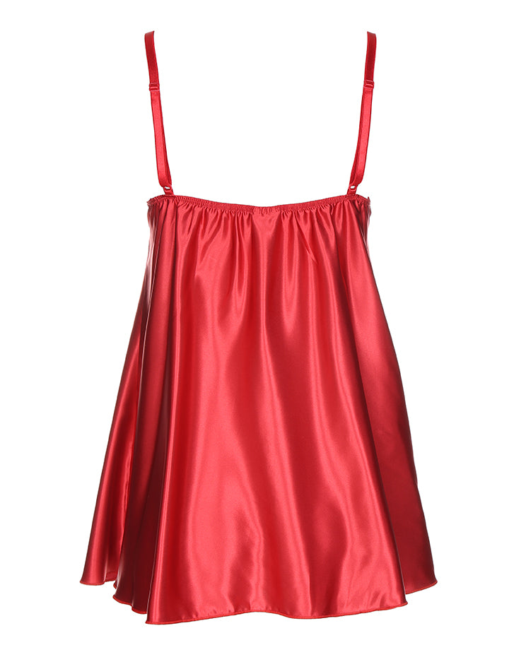 Y2K Red With Lace Detail Sleeveless Camisole Top - S