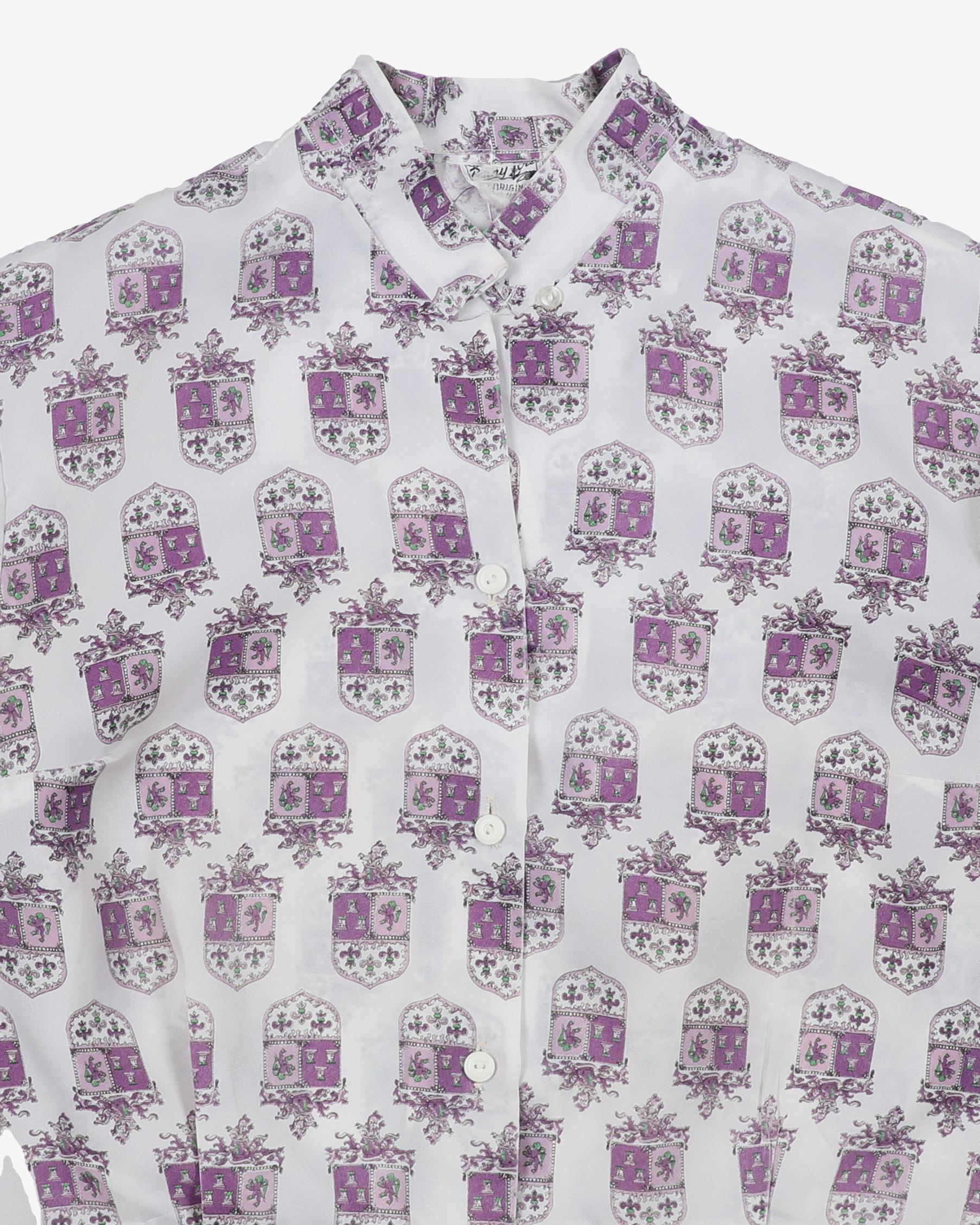 1950's patterned blouse - M