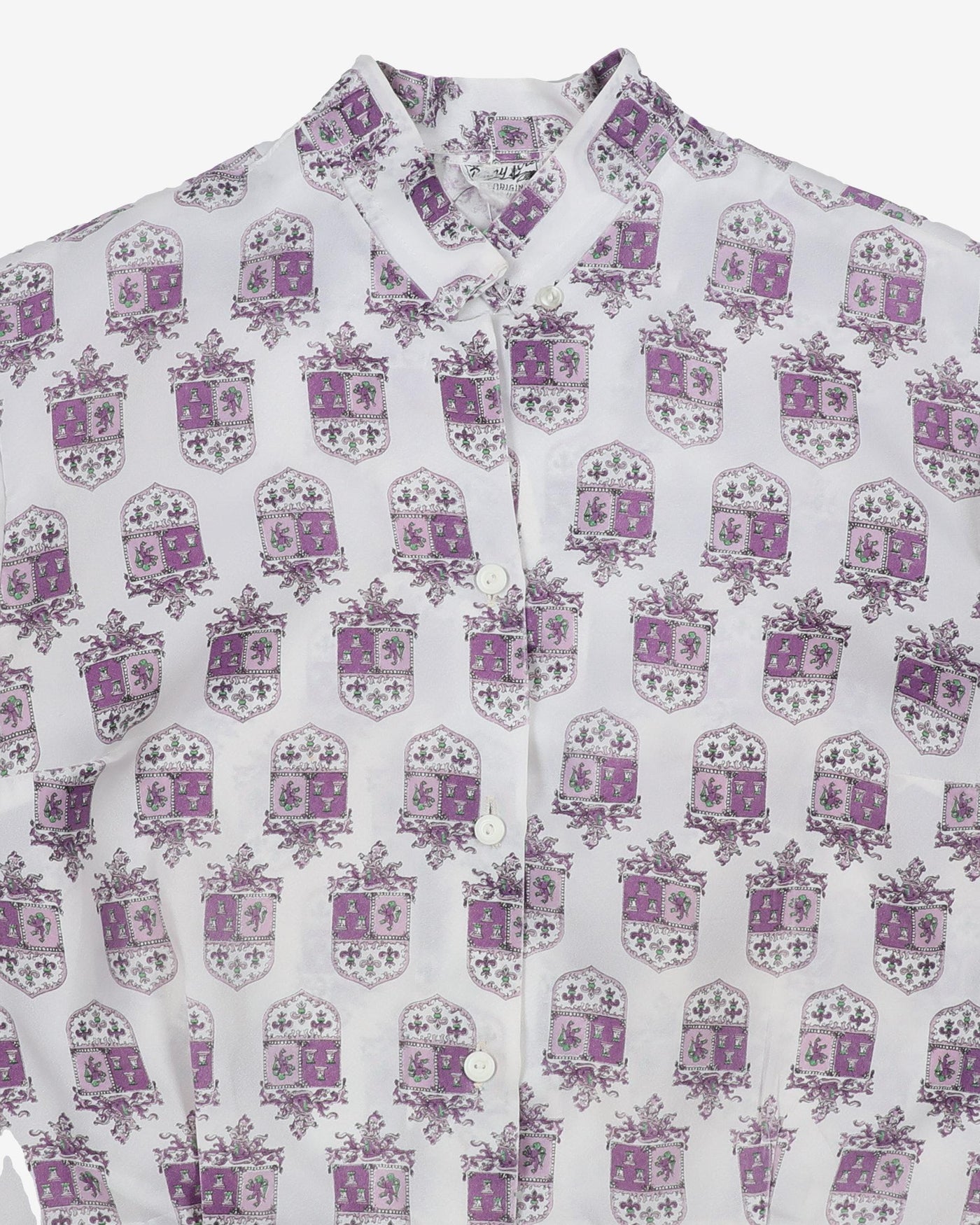1950's patterned blouse - M