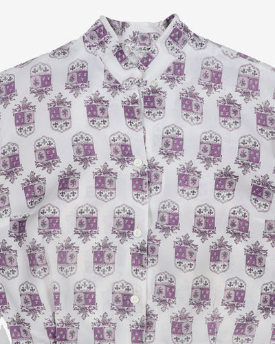 1950's patterned blouse - M