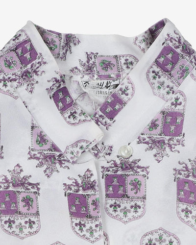 1950's patterned blouse - M