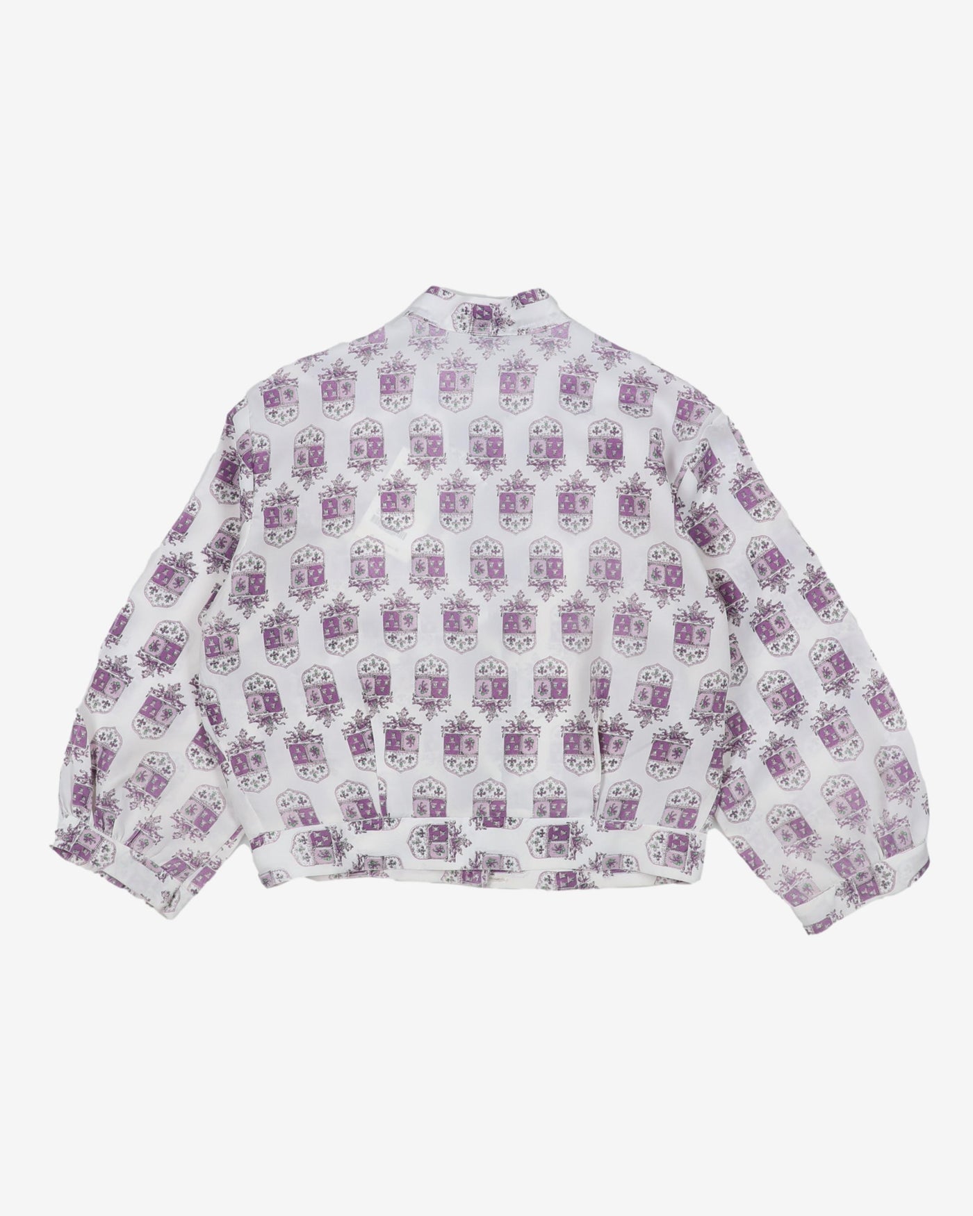1950's patterned blouse - M