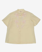1970's hand embroidered blouse - M
