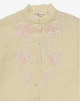 1970's hand embroidered blouse - M