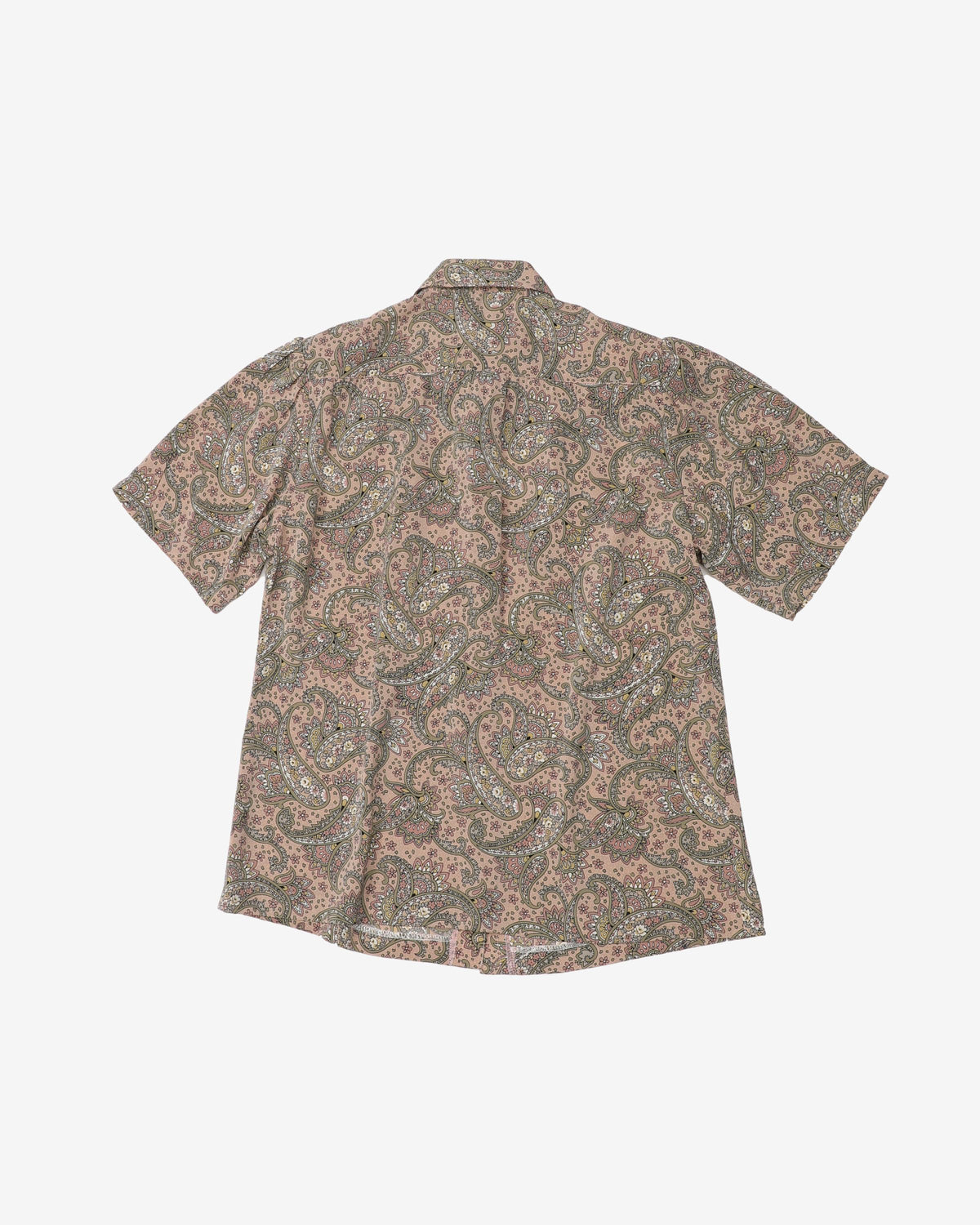 Tena Rose Pink Paisley Patterned Button Up Blouse - M