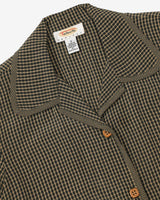 Talbots Petite Green Checked Button Up Blouse - M