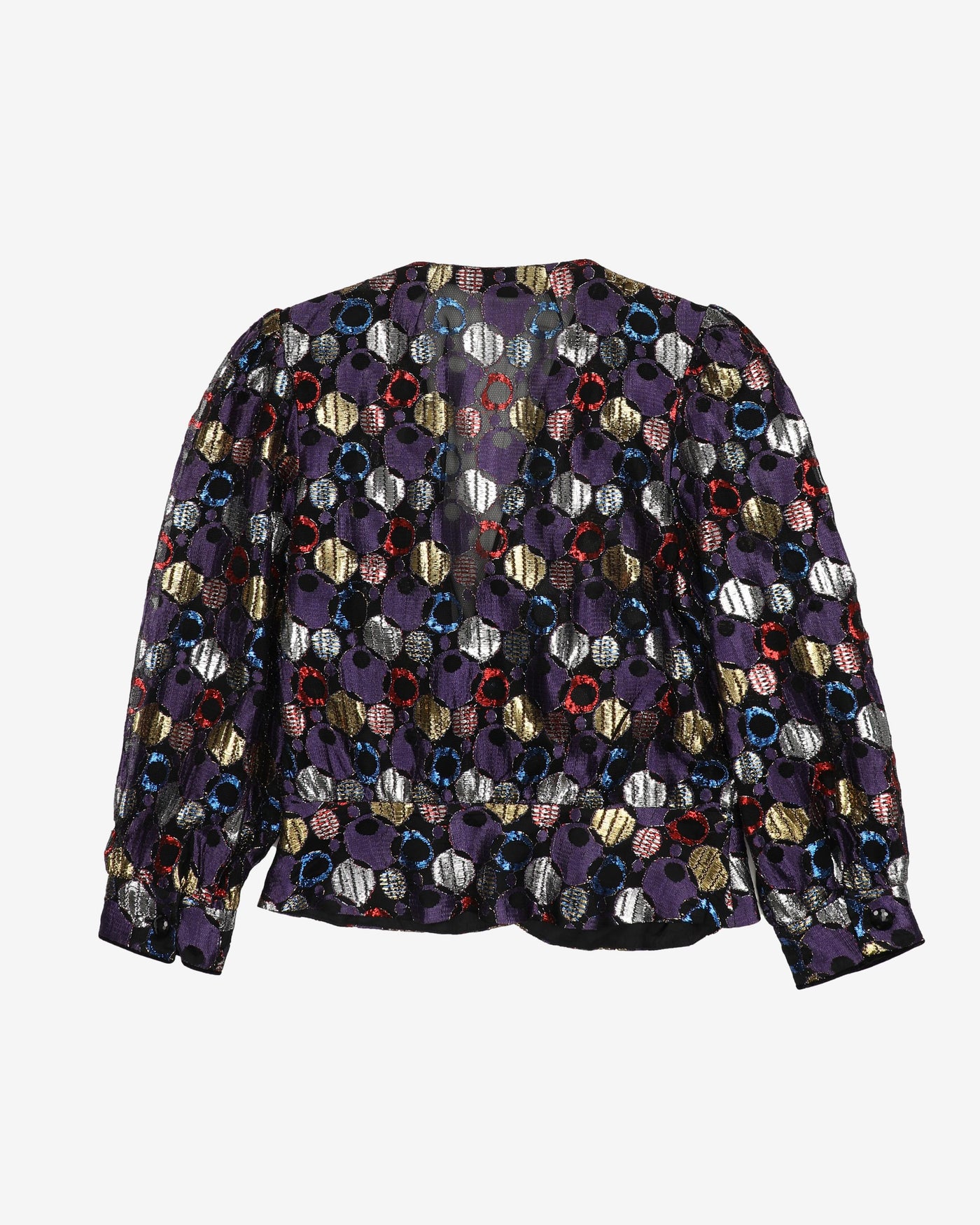 1990s Metallic Wrao-style Top - S / M