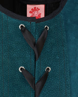 Rokit Originals Recycled Textile Teal Suede Astrid Corset Top - One Size
