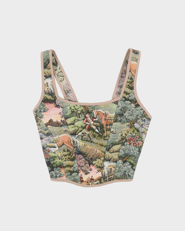 Rokit Originals Recycled Textile Brocade Pastoral Florence Corset Top - One Size